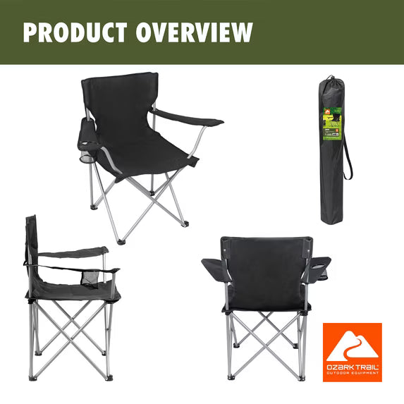 Ozark Trail Foldable Camp Chair Maroon