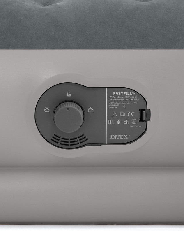 Dura-Beam® Standard Pillow Rest Air Mattress 12" with Built-In Electric Pump