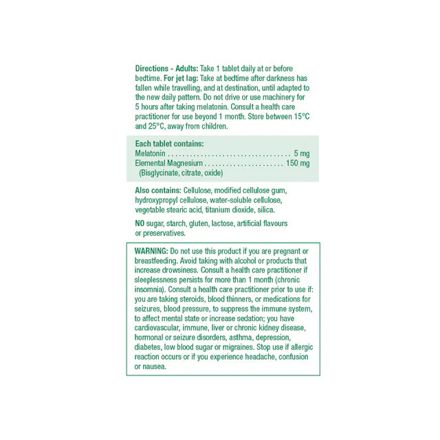 Jamieson Melatonin + Magnesium – Stress & Sleep Support Capsules