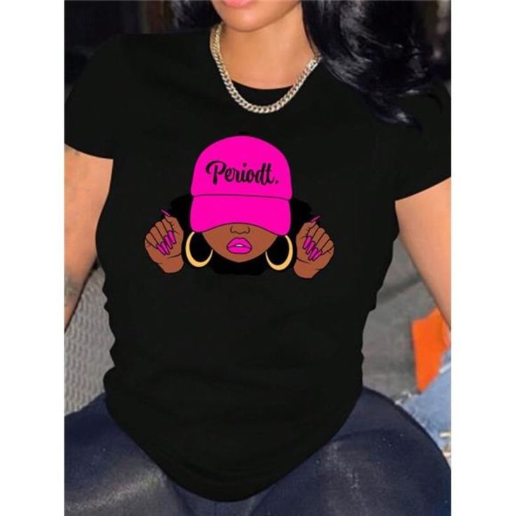 Black Queen Afro Dripping Art Women's Plus Casual Tee T Shirt