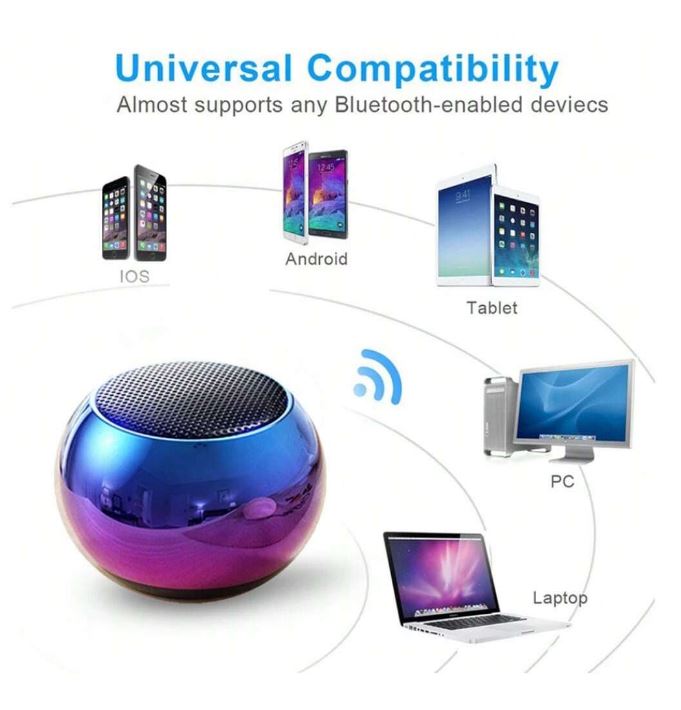 Wireless Bluetooth-Compatible Speaker Small Subwoofer Portable Outdoor Mini Audio Compatible For Ios / Android