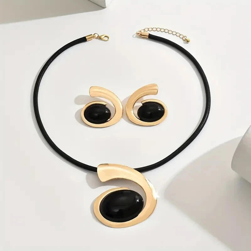 Gold-Tone Bohemian Geometric Cowboy Style Long Necklace