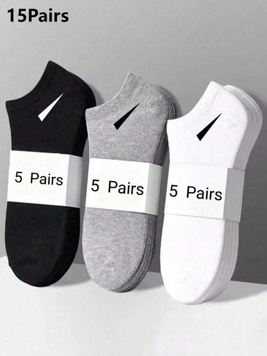 5 pairs Minimalist Style Unisex Ankle Socks