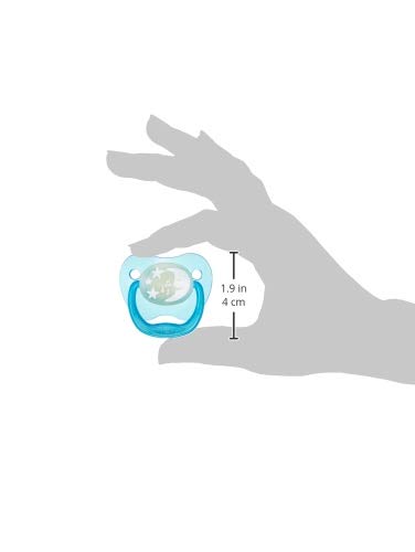 Mama Bear Glow-in-the-Dark Baby Pacifier, Stage 1 (0-6M), BPA Free, Assorted Colors (Pack of 4)