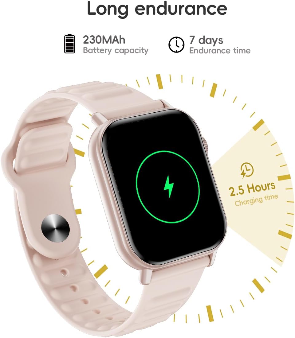 Smart Watch – Fitness Tracker with Bluetooth Calls, Heart Rate & Sleep Monitor, 100 Sports Modes, Waterproof, Compatible with iOS & Android