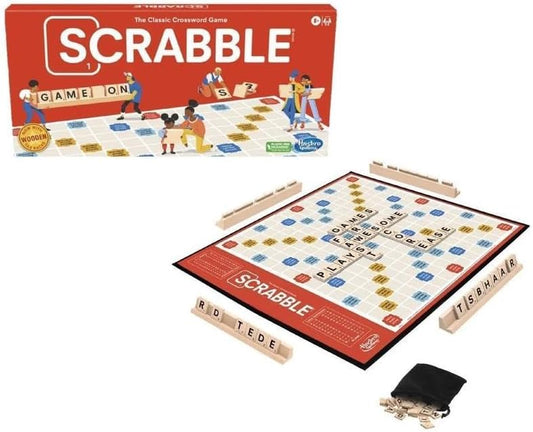Scrabble Board Game, Classic Word Game for Kids Ages 8 and Up, Fun Family Game for 2-4 Players, The Classic Crossword Game
