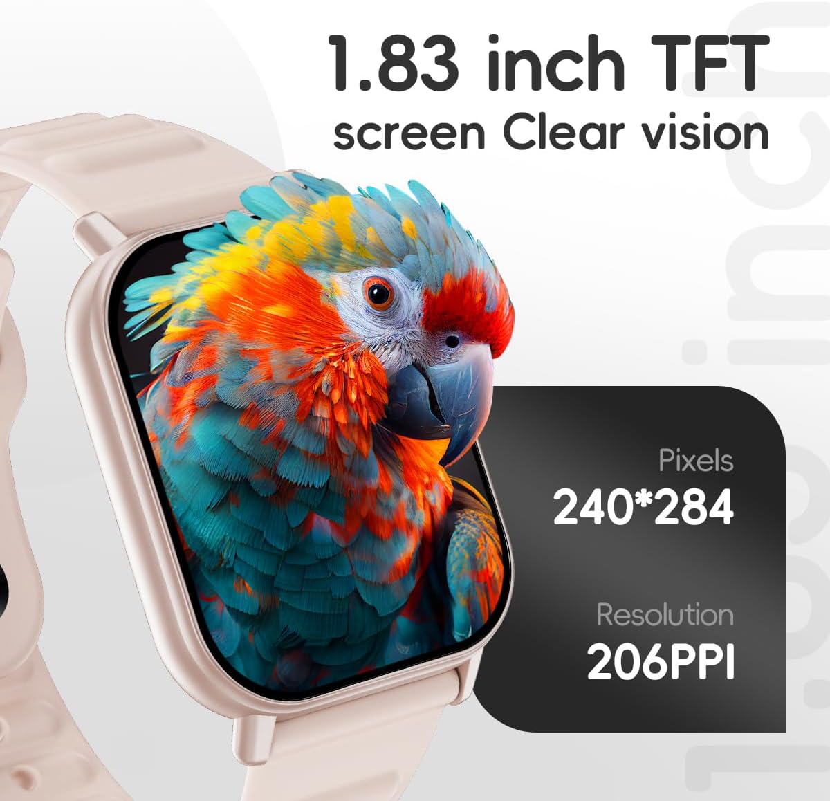 Smart Watch – Fitness Tracker with Bluetooth Calls, Heart Rate & Sleep Monitor, 100 Sports Modes, Waterproof, Compatible with iOS & Android