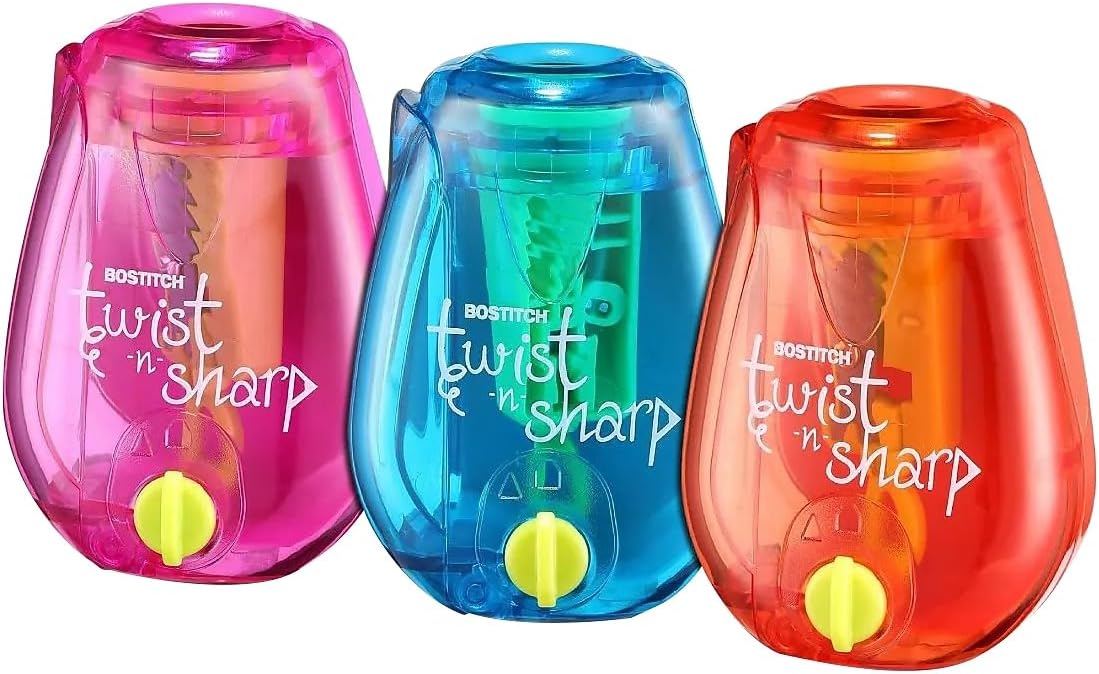 Bostitch Twist-n-Sharp Manual Pencil Sharpeners