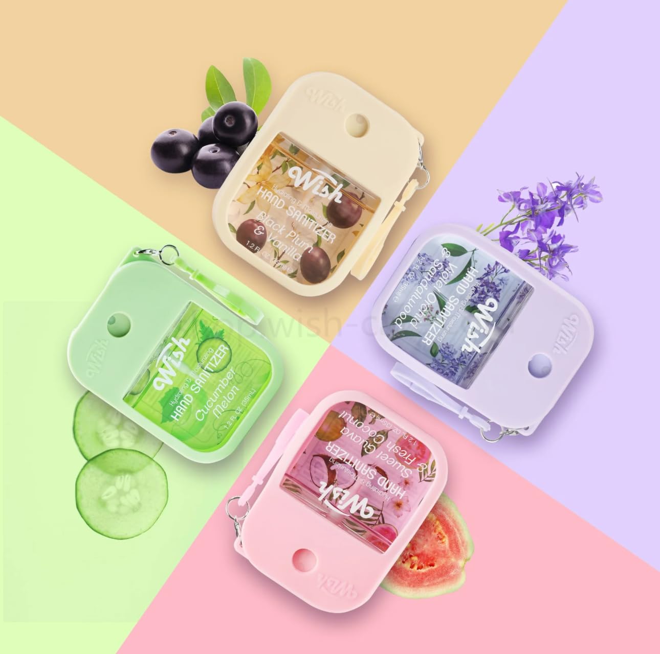 Wish Hydrating & Moisturizing Hand Sanitizer Spray Assorted Scents (1.2 fl oz each)