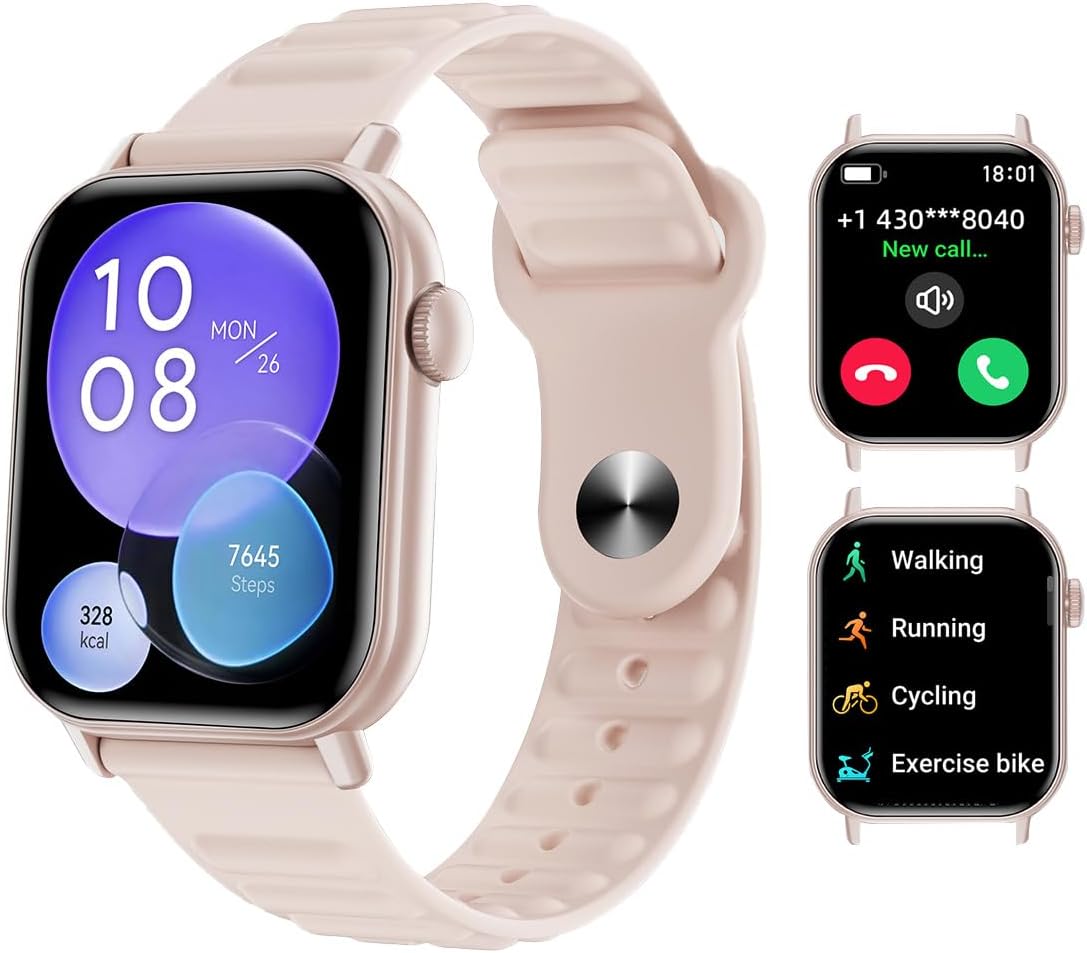 Smart Watch – Fitness Tracker with Bluetooth Calls, Heart Rate & Sleep Monitor, 100 Sports Modes, Waterproof, Compatible with iOS & Android