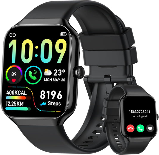Smart Watch for Unisex Answer/Make Calls, 1.96" HD Fitness Watch