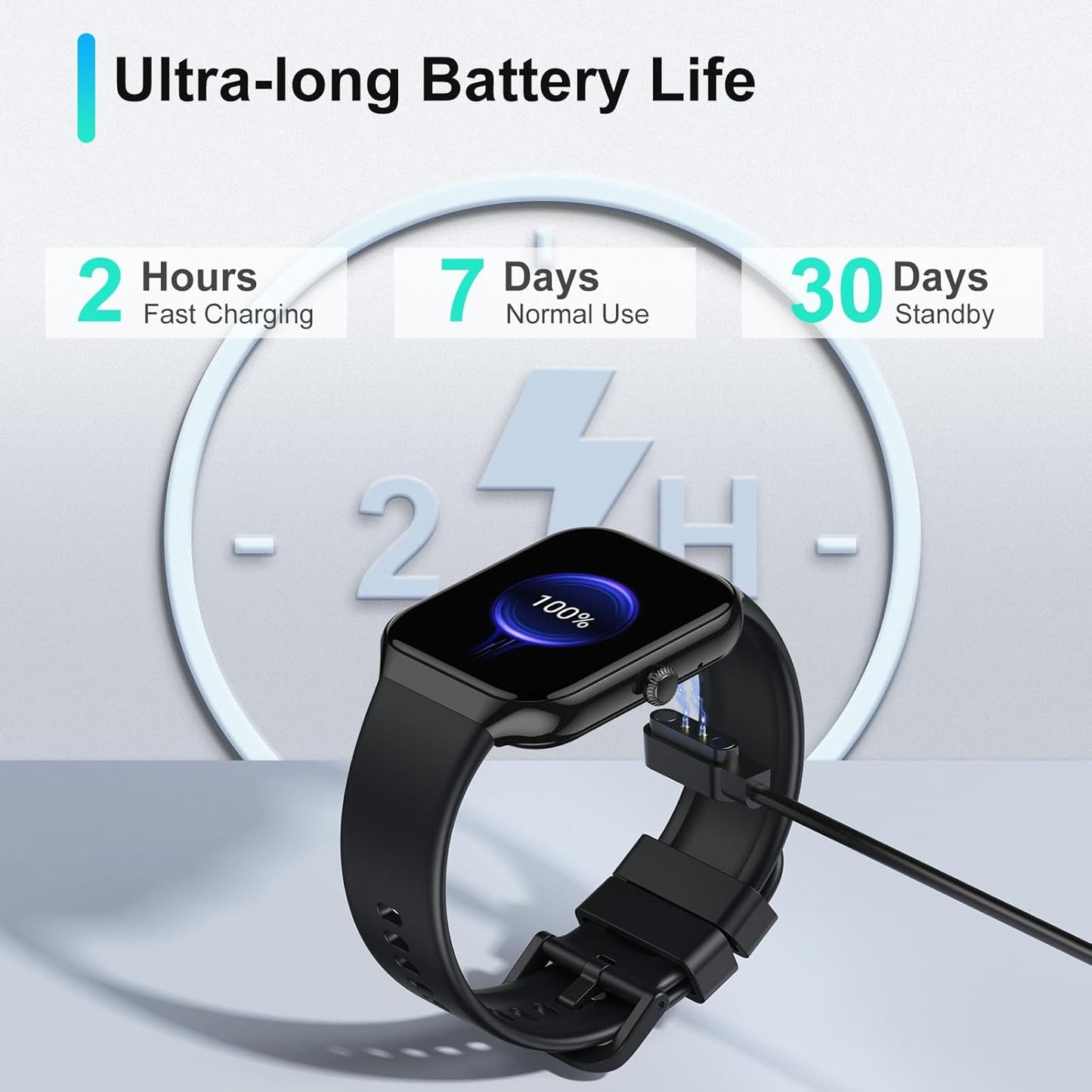Smart Watch for Unisex Answer/Make Calls, 1.96" HD Fitness Watch