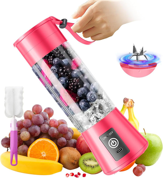 Portable USB Rechargeable Blender – 6-Blade Mini Smoothie & Juice Maker