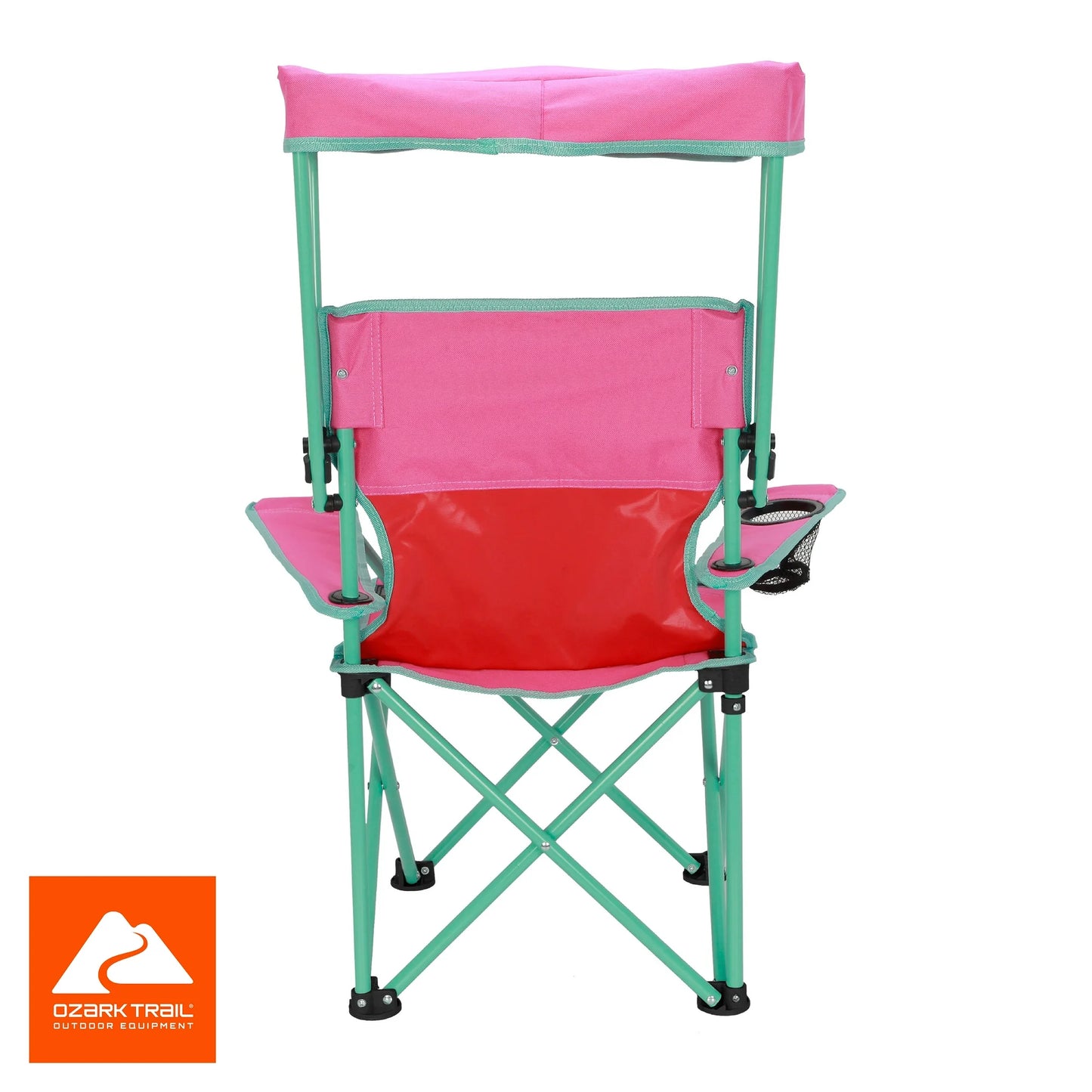 Ozark Trail Kids Canopy Chair with Safety Lock – 125 lb Capacity Pink