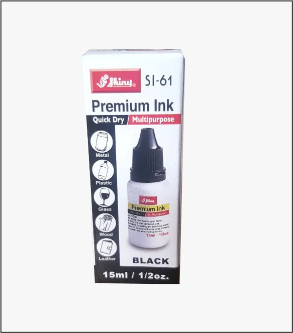 Shiny Premium Ink – Quick Dry 15ml (Black)