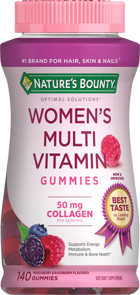 Nature’s Bounty Women’s Multivitamin Gummies with Collagen – 140 Gummies