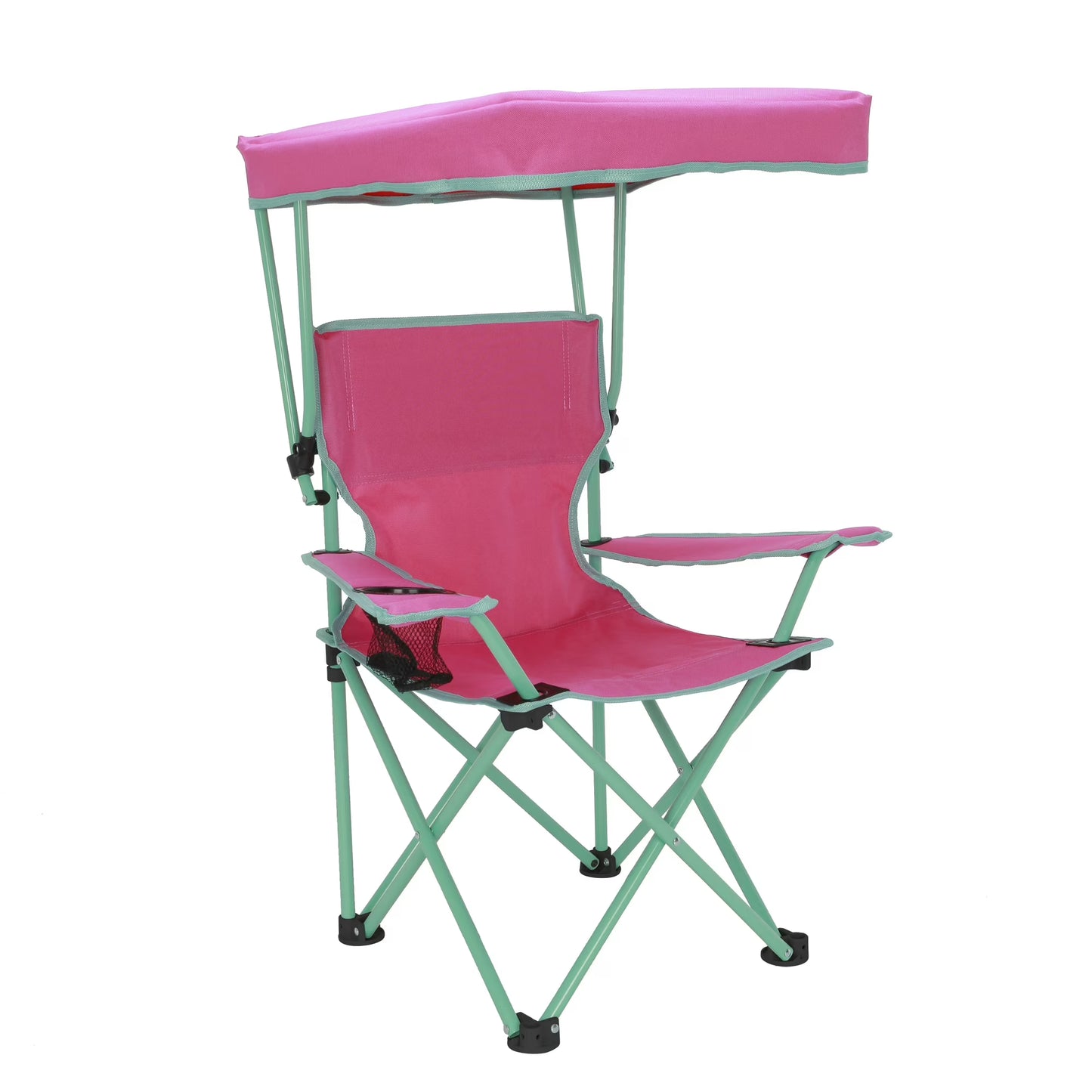 Ozark Trail Kids Canopy Chair with Safety Lock – 125 lb Capacity Pink