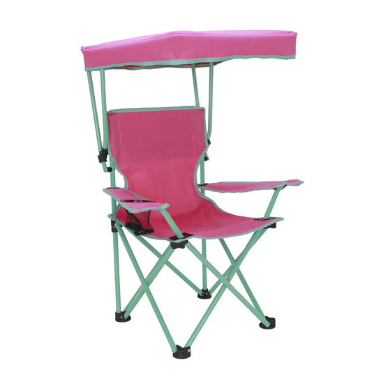 Ozark Trail Kids Canopy Chair with Safety Lock – 125 lb Capacity Pink