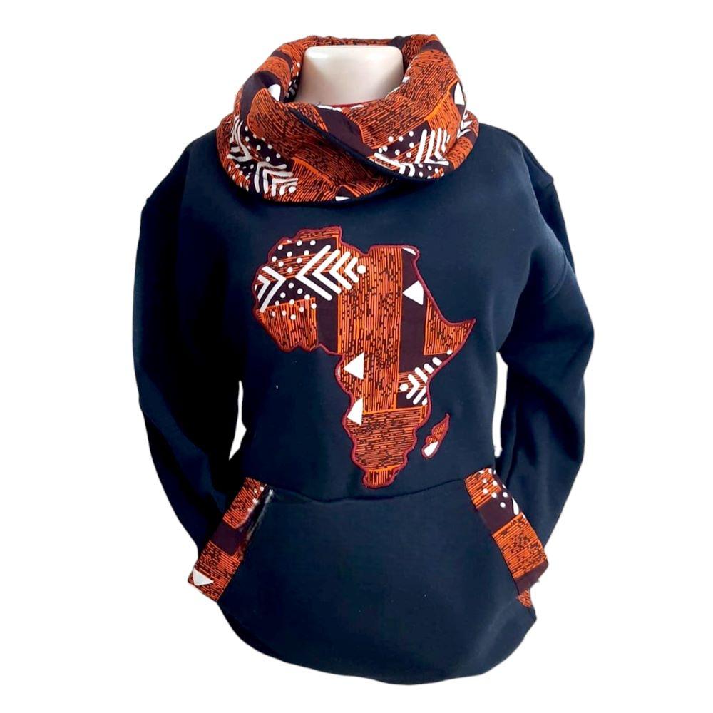 Motherland Pride Africa Print Hoodie