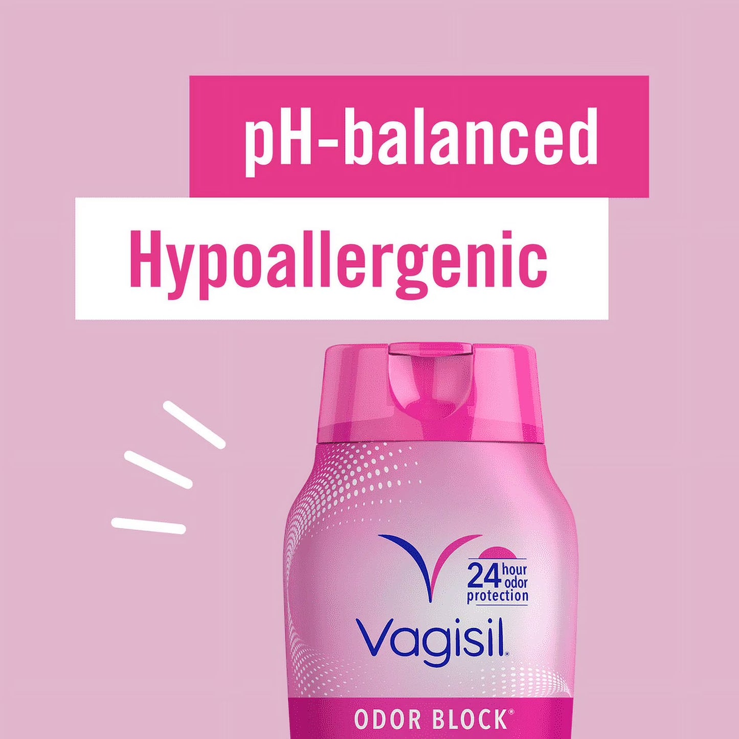 Vagisil Odor Block Daily Intimate Vaginal Wash – 24-Hour Odor Protection, Hypoallergenic, Gentle Feminine Wash, 12 fl oz