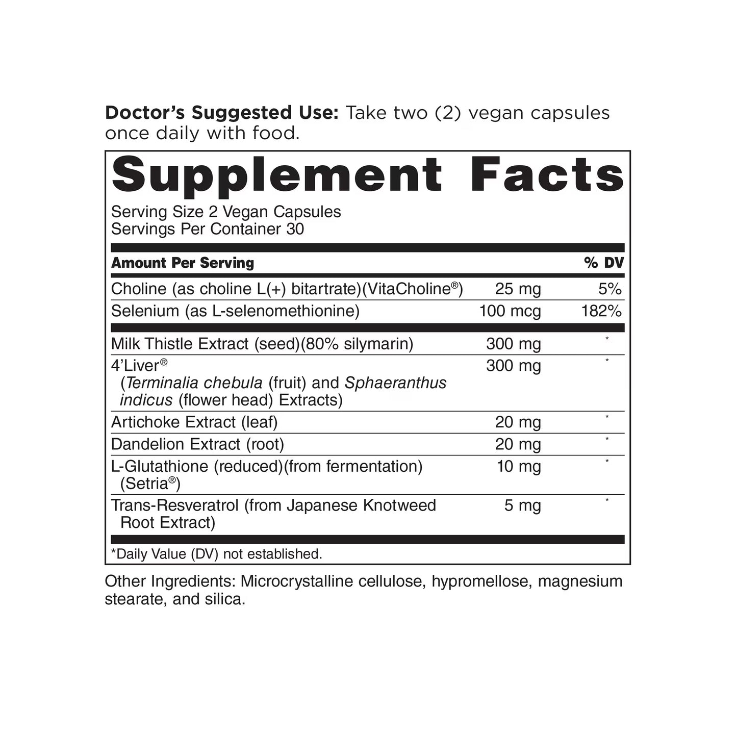 Doctors’ Preferred Liver Defense – Liver Health & Detox Support with Milk Thistle, Antioxidants & Botanical Blend, 60 Vegan Capsules