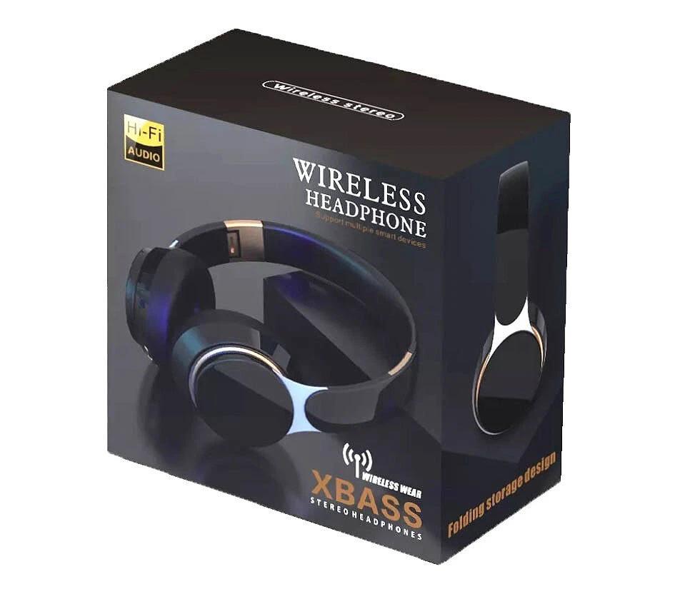 X-Bass Bluetooth 5.0 Wireless Over-Ear Headphones – 400mAh Stereo Sound