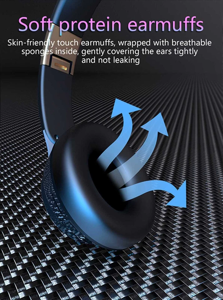 X-Bass Bluetooth 5.0 Wireless Over-Ear Headphones – 400mAh Stereo Sound